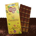 Chocolate em barra 60% Cacau Diet Zero Açúcar com amêndoas sem glúten e lactose 80g