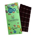 Barras de chocolate (kit com 5 barras) 72% cacau sem glúten e lactose 400g