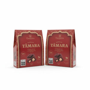 Kit.2 Bombons Tâmara c/cr. cast.de caju cob. c/choc. 72% cacau 280g