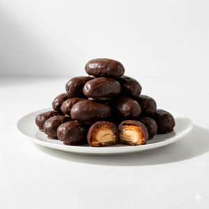 Tâmara rech. c/cr.cast.de caju coberto c/choc.72% cacau 1kg